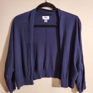 Cropped Navy Blue Old Navy Cardigan (M)